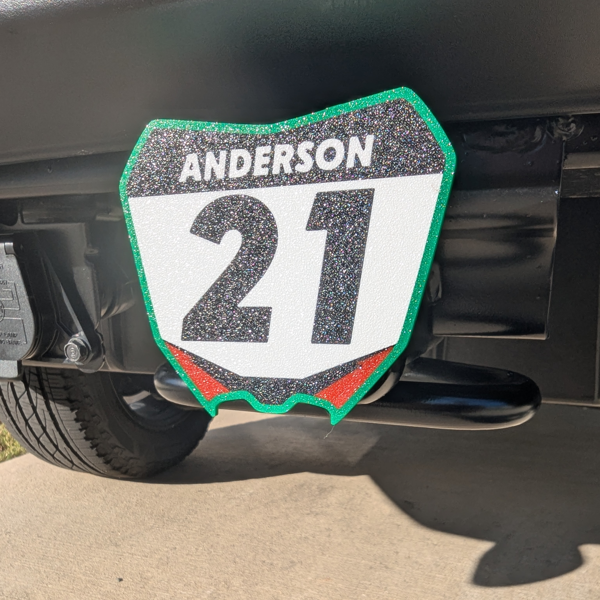 Customized Mini-Moto Front Number Plate Trailer Hitch Cover