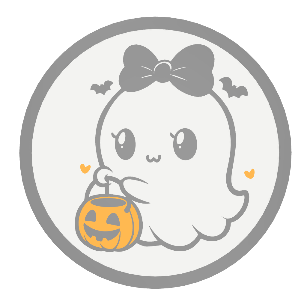 Cute Halloween Ghost w/ Pumpkin Basket Trailer Hitch Cover