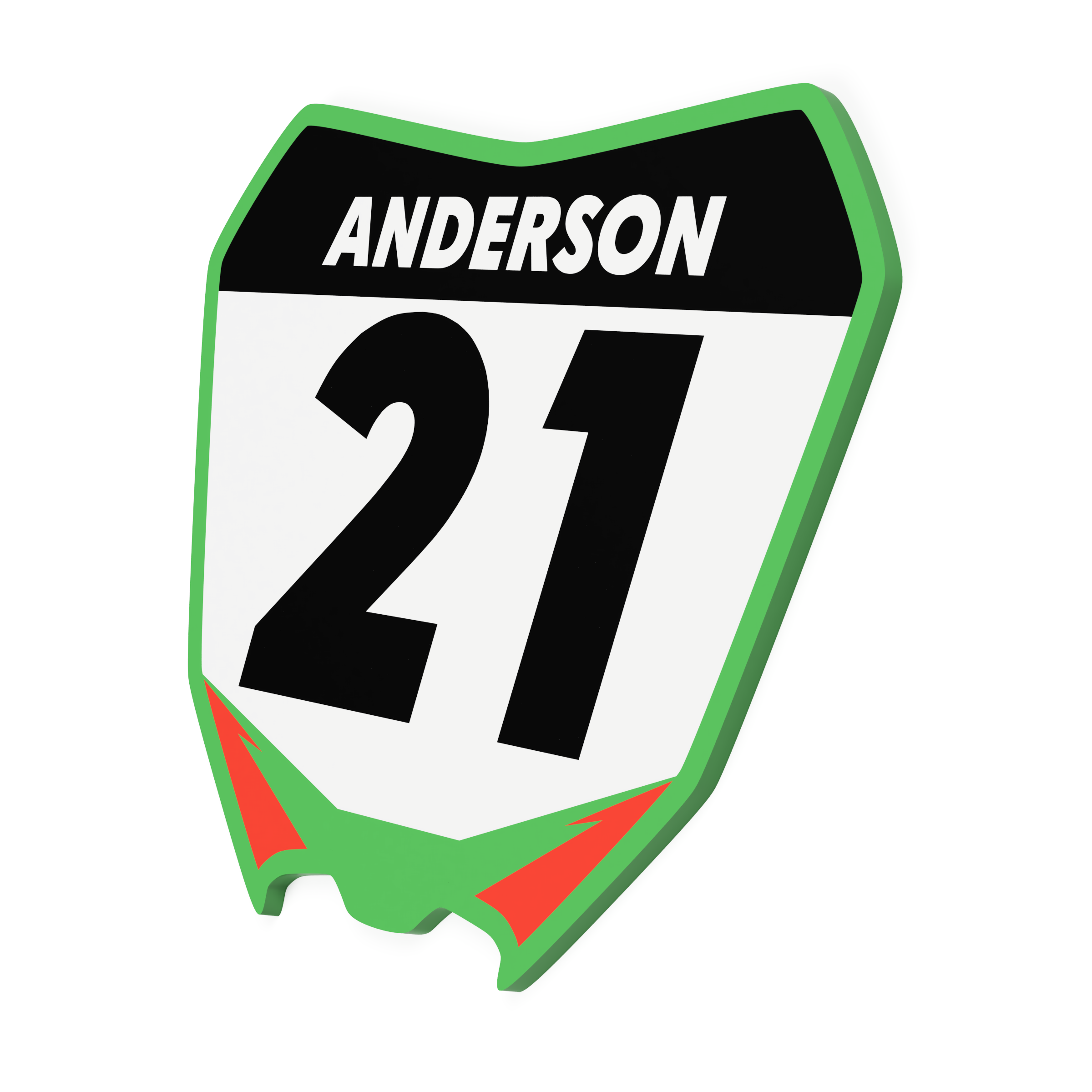Customized Mini-Moto Front Number Plate