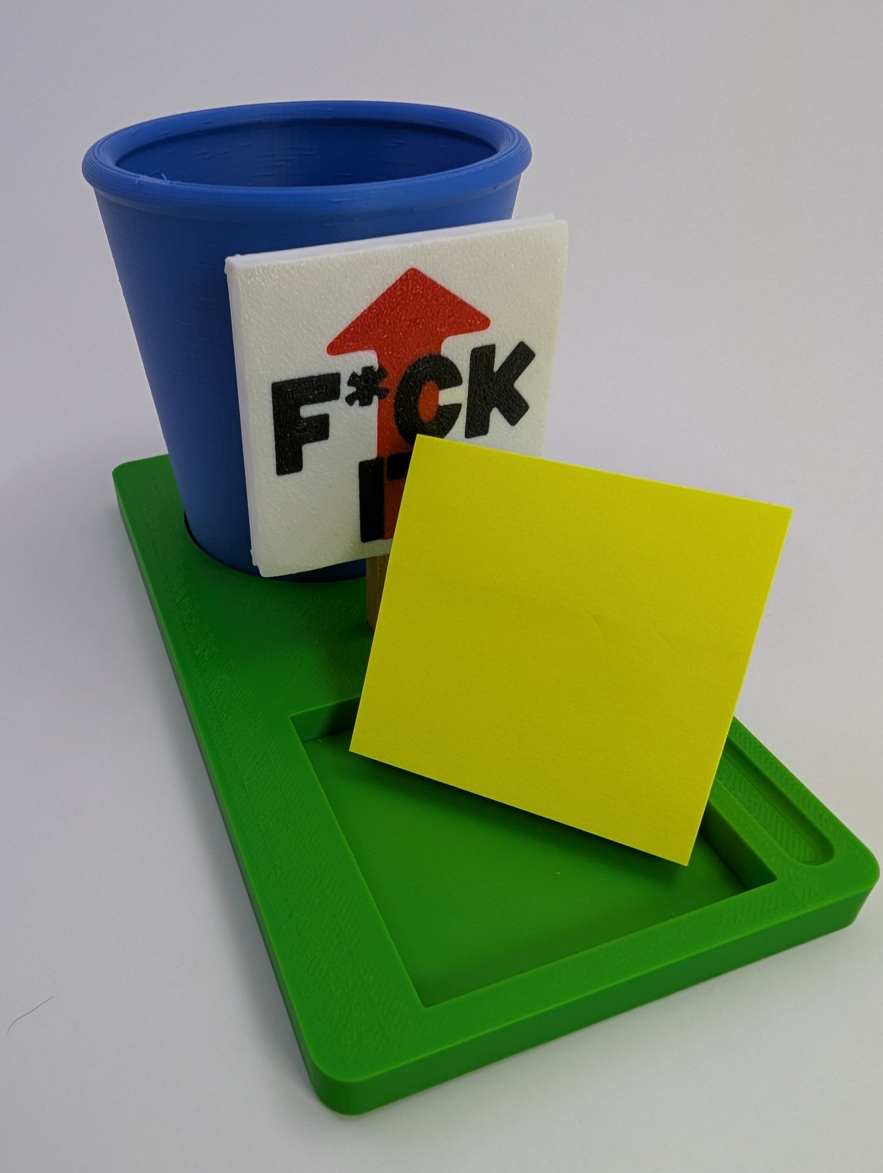 The original fuck it bucket with post it notes