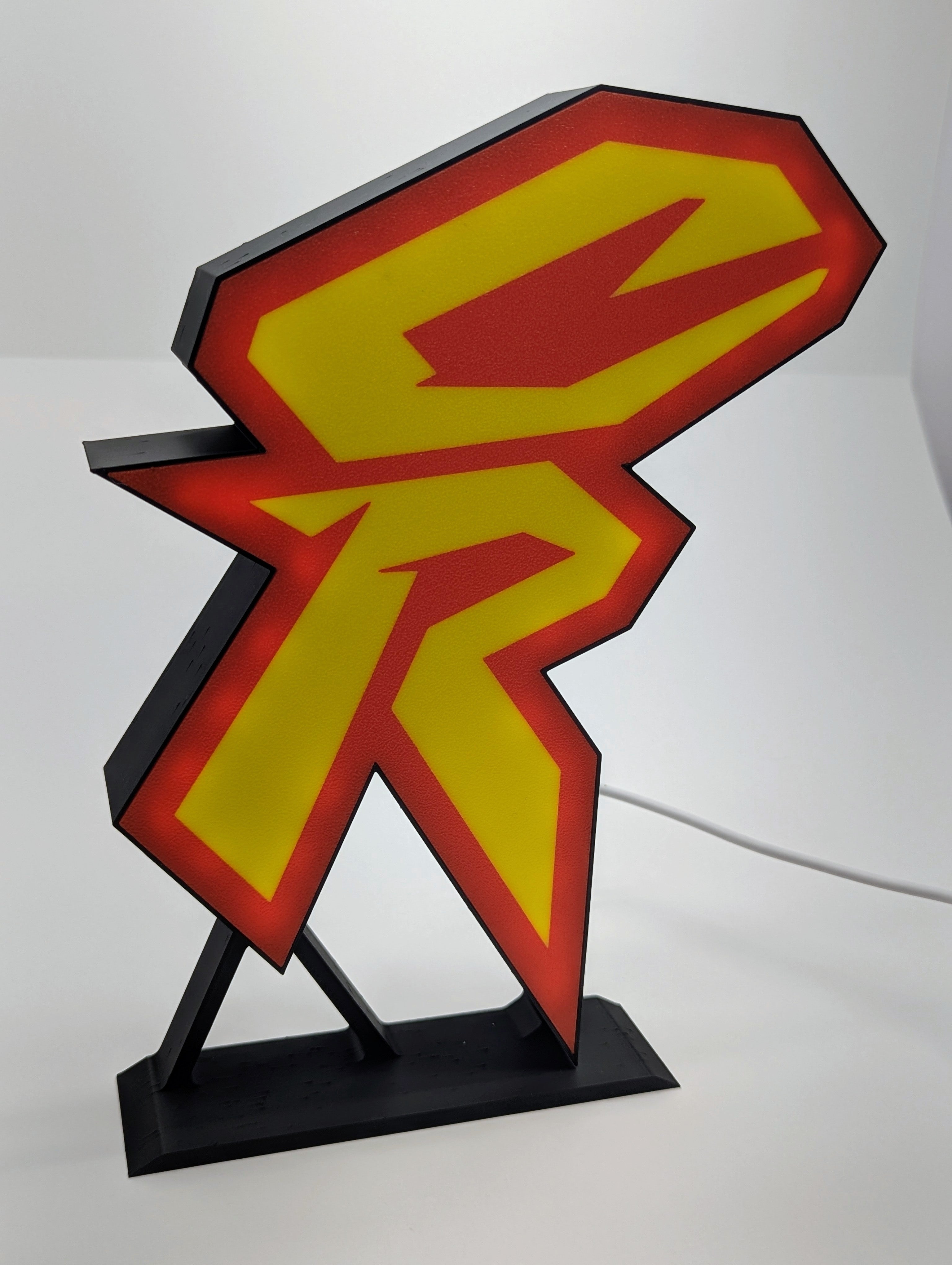 Retro Honda CR Logo LED Lightbox - Vintage Motocross Decor