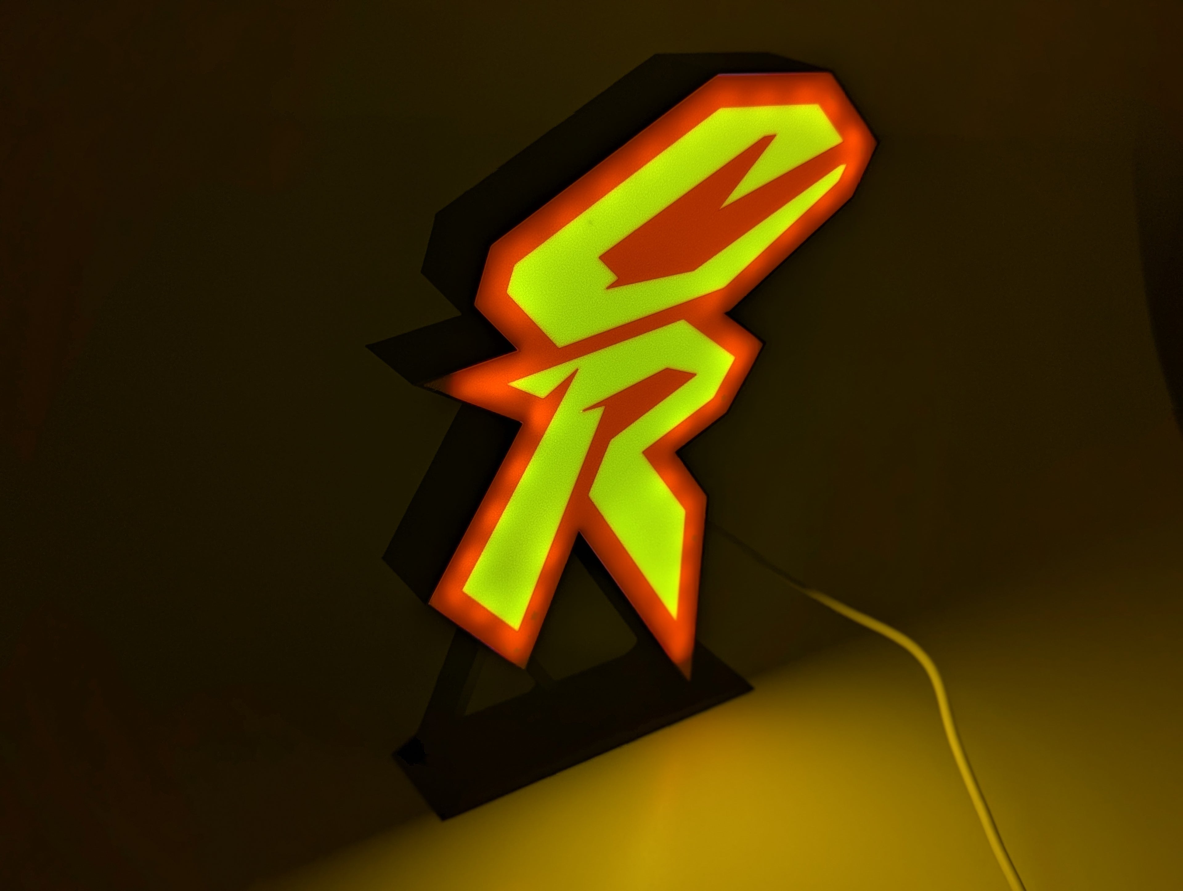 Retro Honda CR Logo LED Lightbox - Vintage Motocross Decor