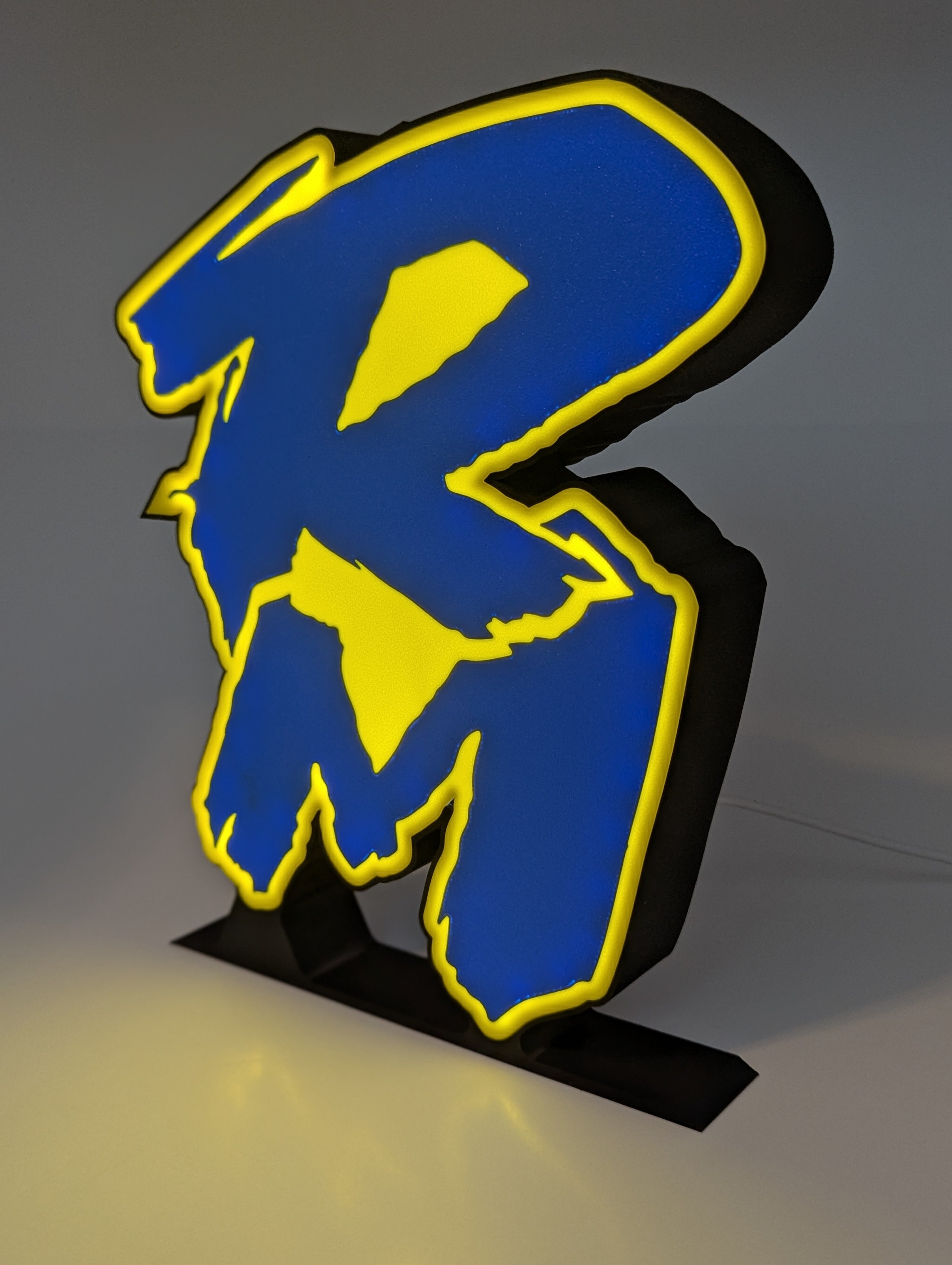 Retro Suzuki RM Logo LED Lightbox - Vintage Motocross Decor