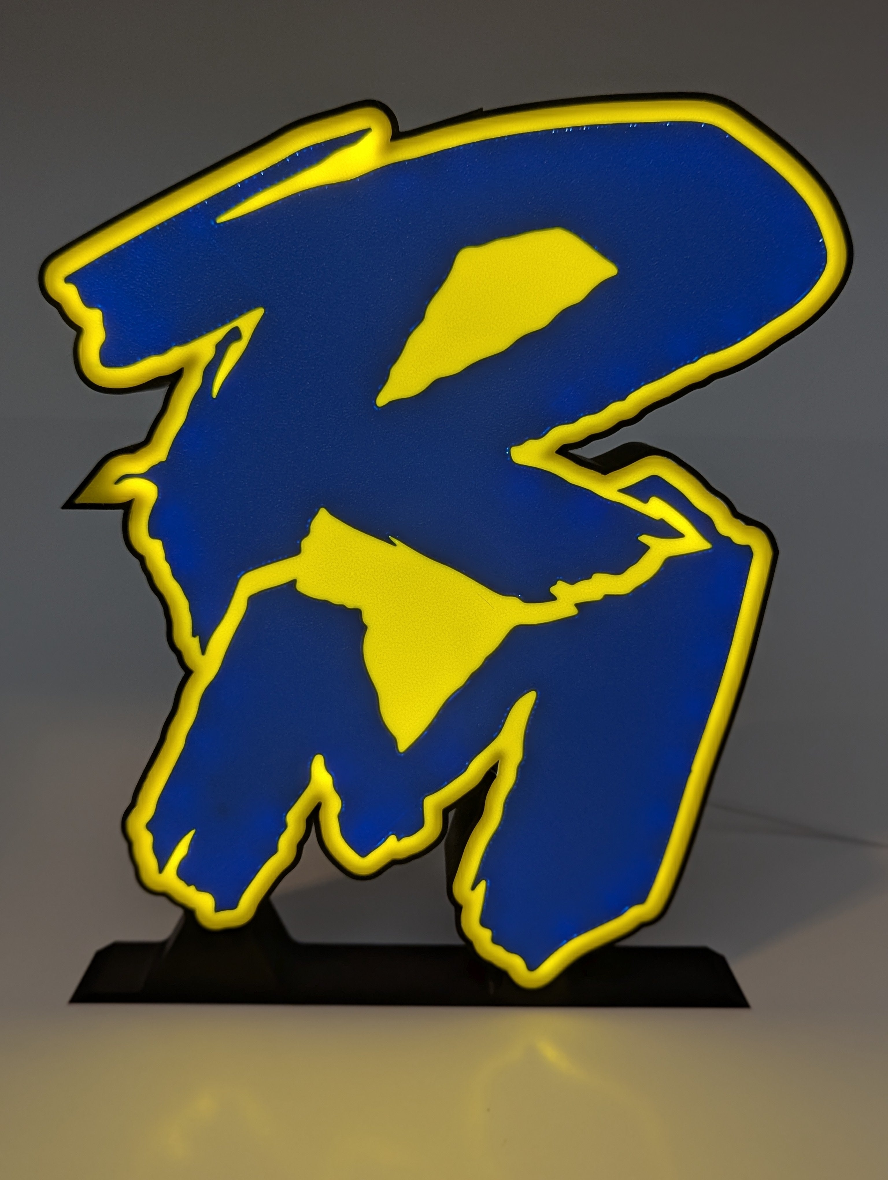 Retro Suzuki RM Logo LED Lightbox - Vintage Motocross Decor