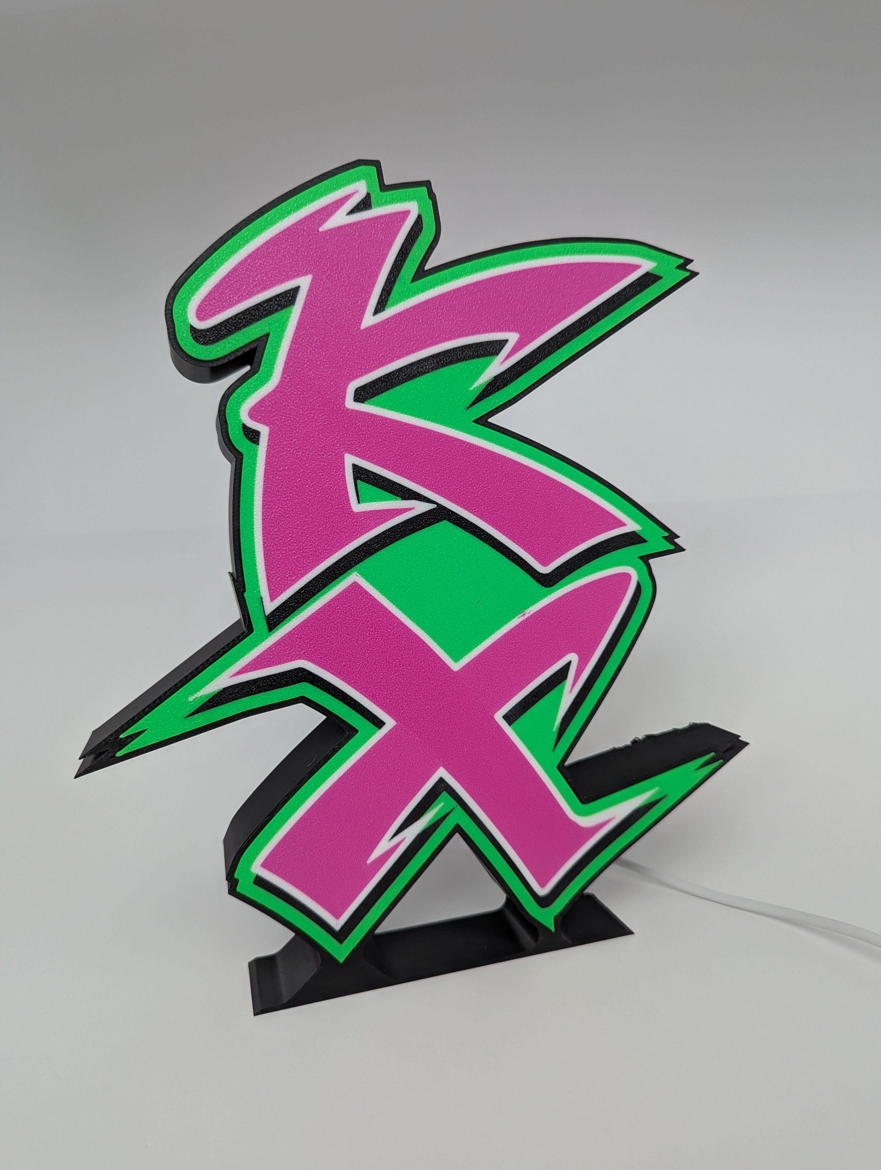 Retro Kawasaki KX Logo LED Lightbox - Vintage Motocross Decor