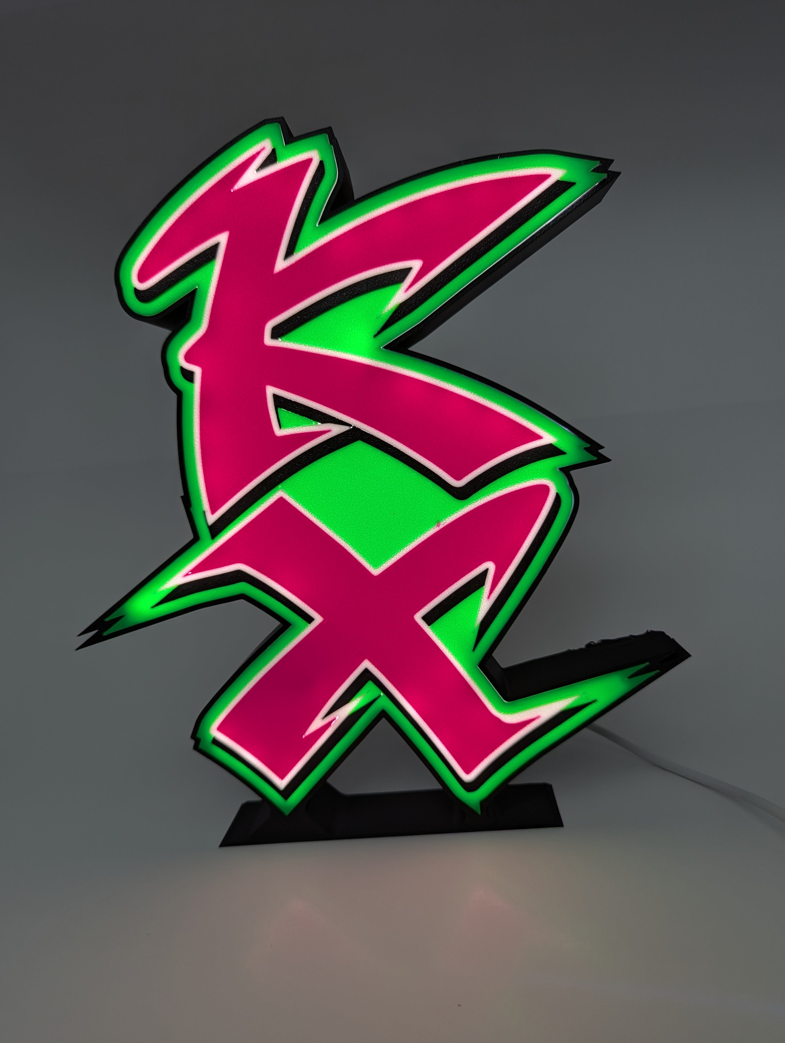 Retro Kawasaki KX Logo LED Lightbox - Vintage Motocross Decor