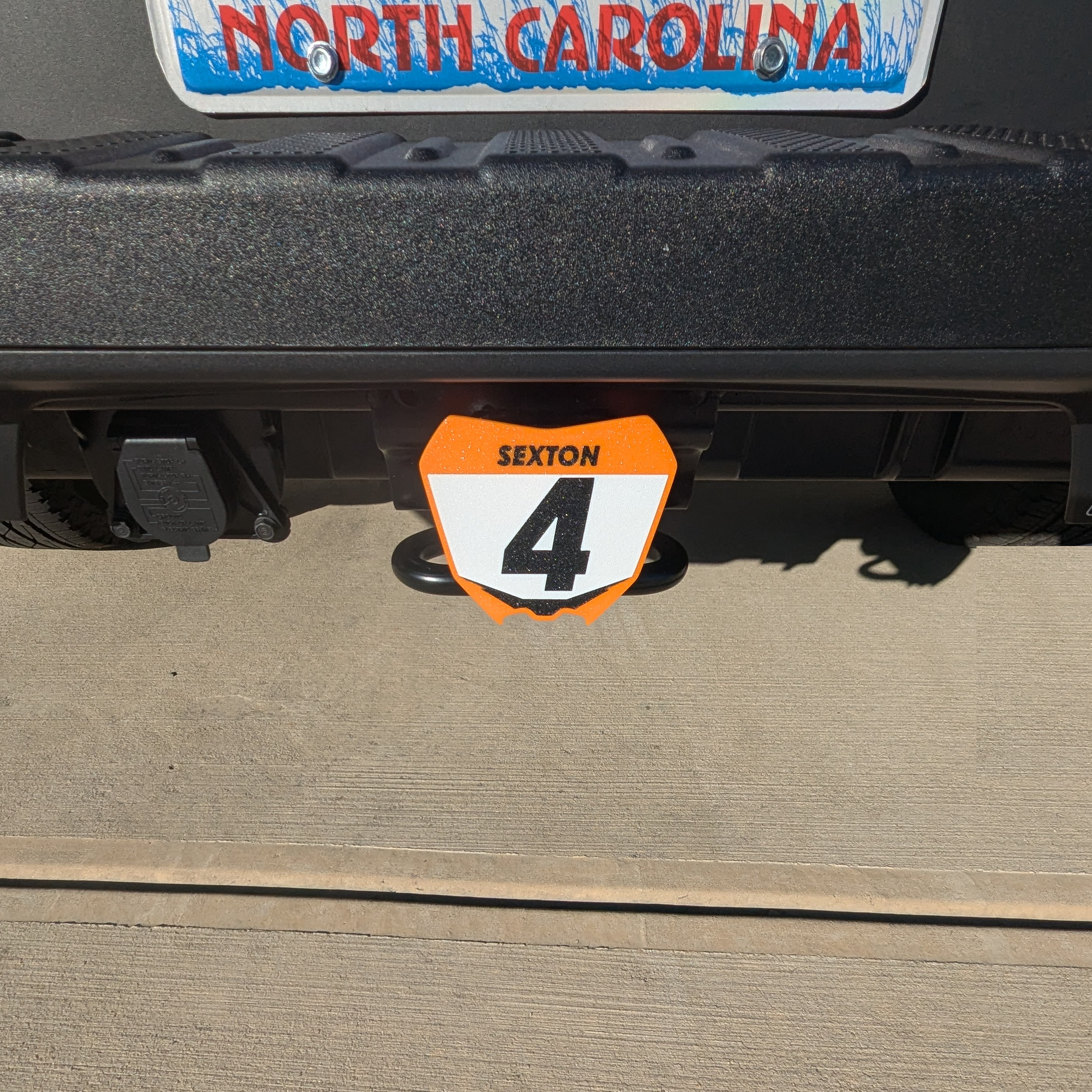 Customized Mini-Moto Front Number Plate Trailer Hitch Cover