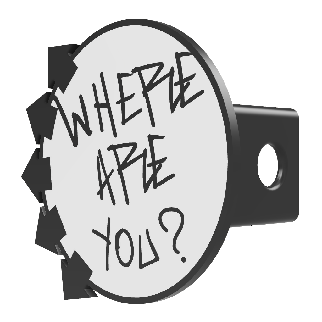 Where Are You Trailer Hitch Cover