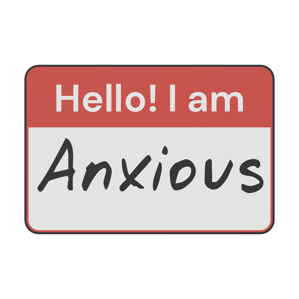 Hello, I am Anxious Name Tag Trailer Hitch Cover