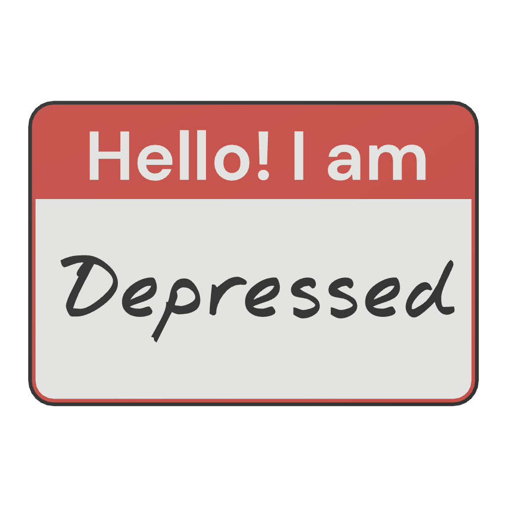 Hello, I am Depressed Name Tag Trailer Hitch Cover