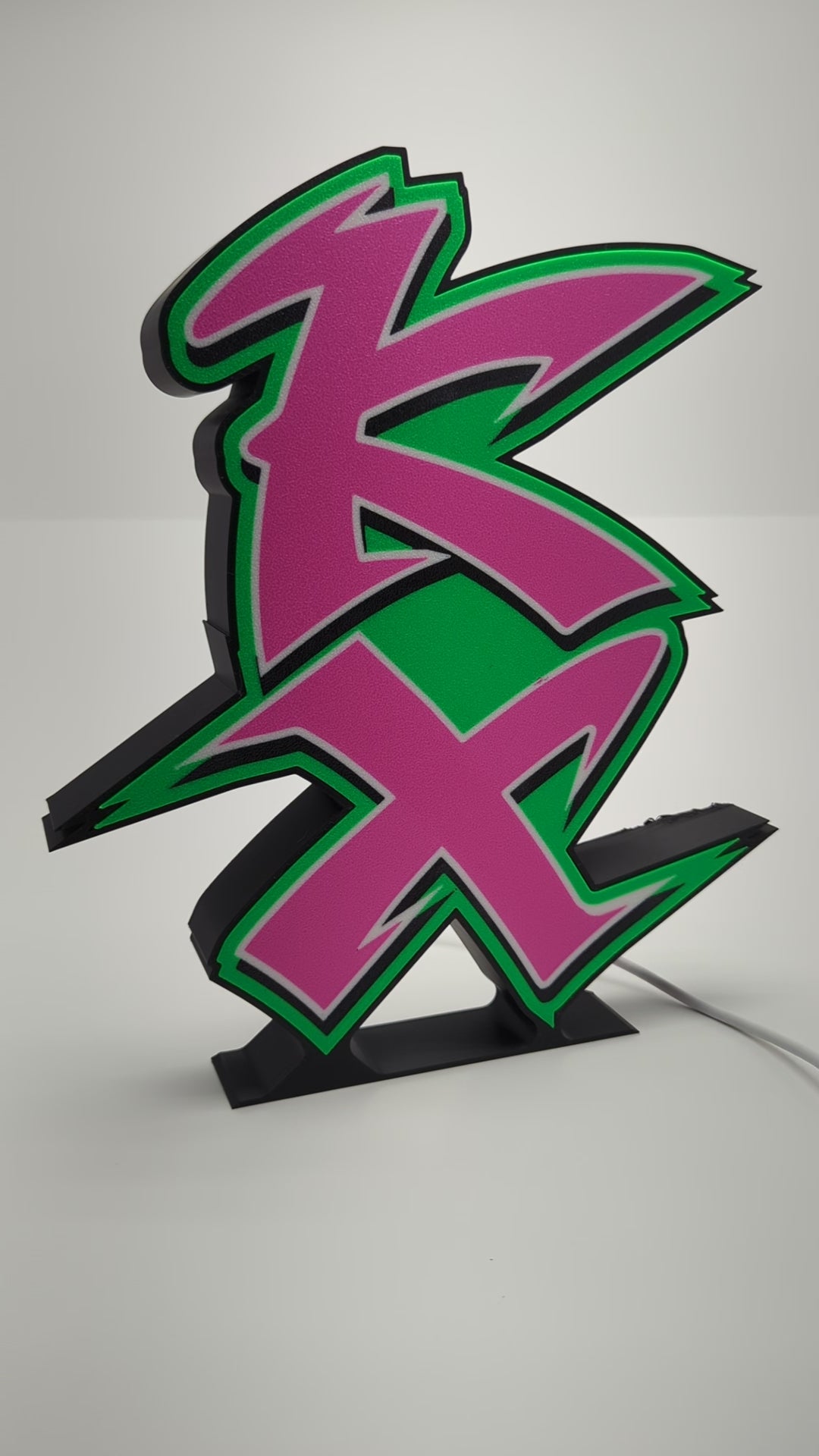 Retro Kawasaki KX Logo LED Lightbox - Vintage Motocross Decor