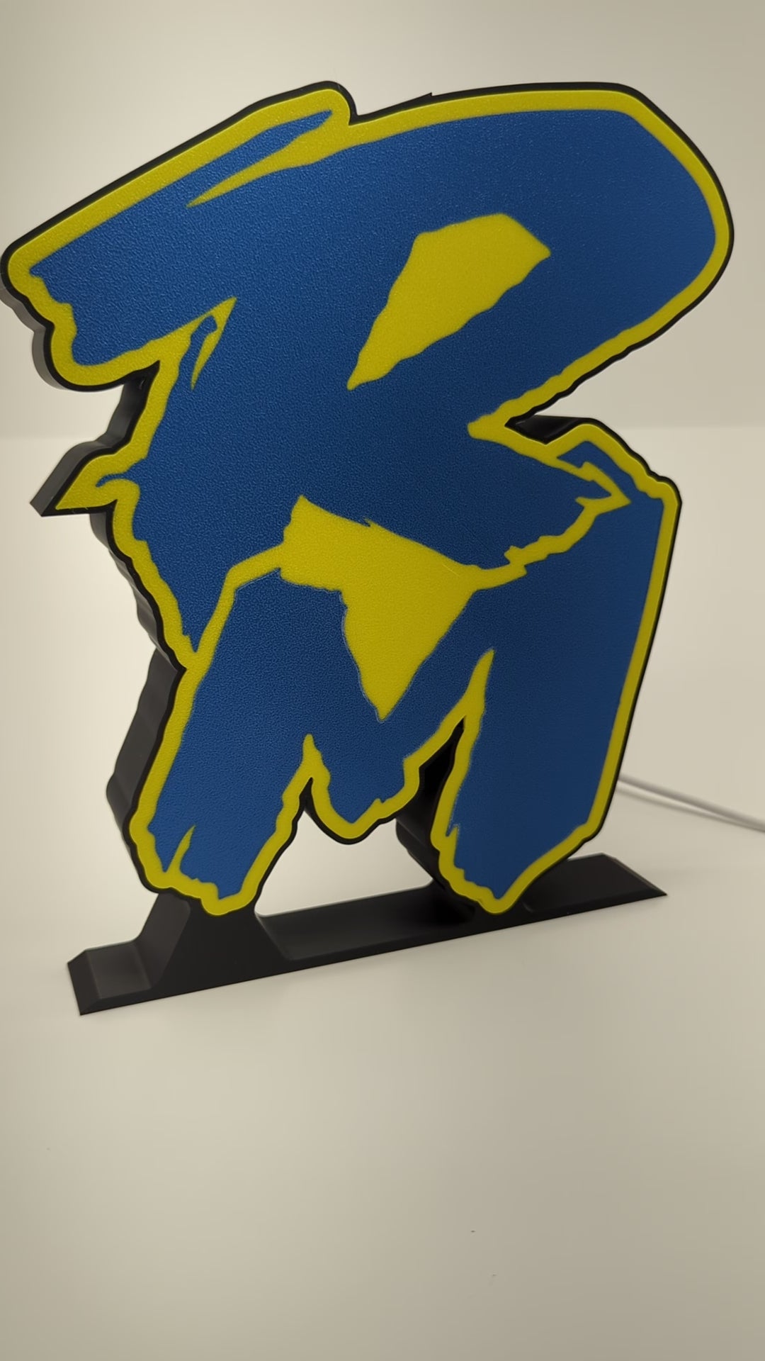 Retro Suzuki RM Logo LED Lightbox - Vintage Motocross Decor