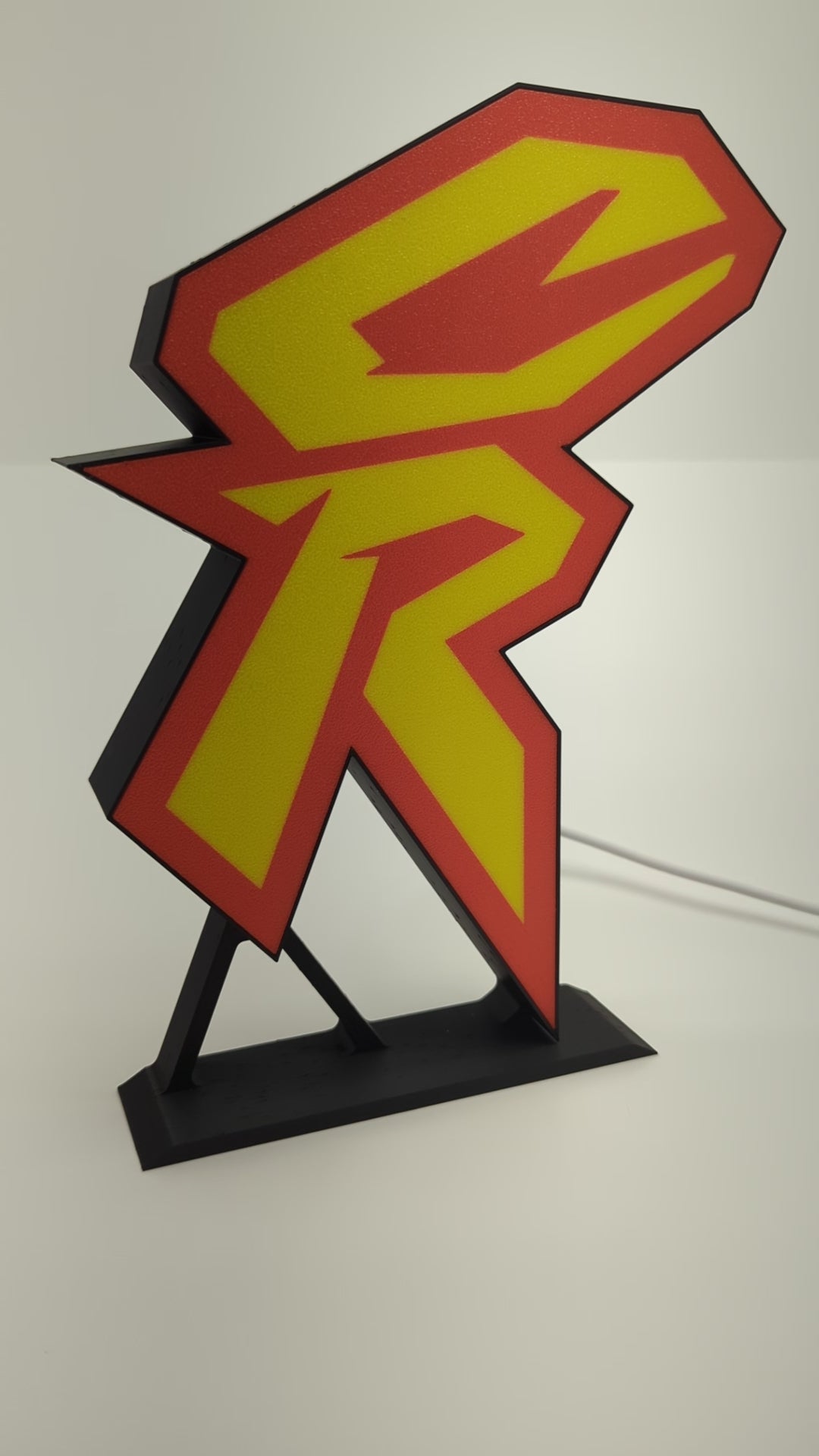 Retro Honda CR Logo LED Lightbox - Vintage Motocross Decor