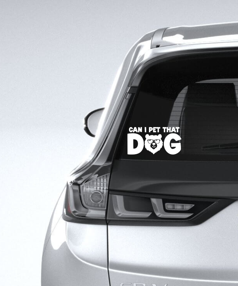 Can I Pet That Dog Vinyl Decal